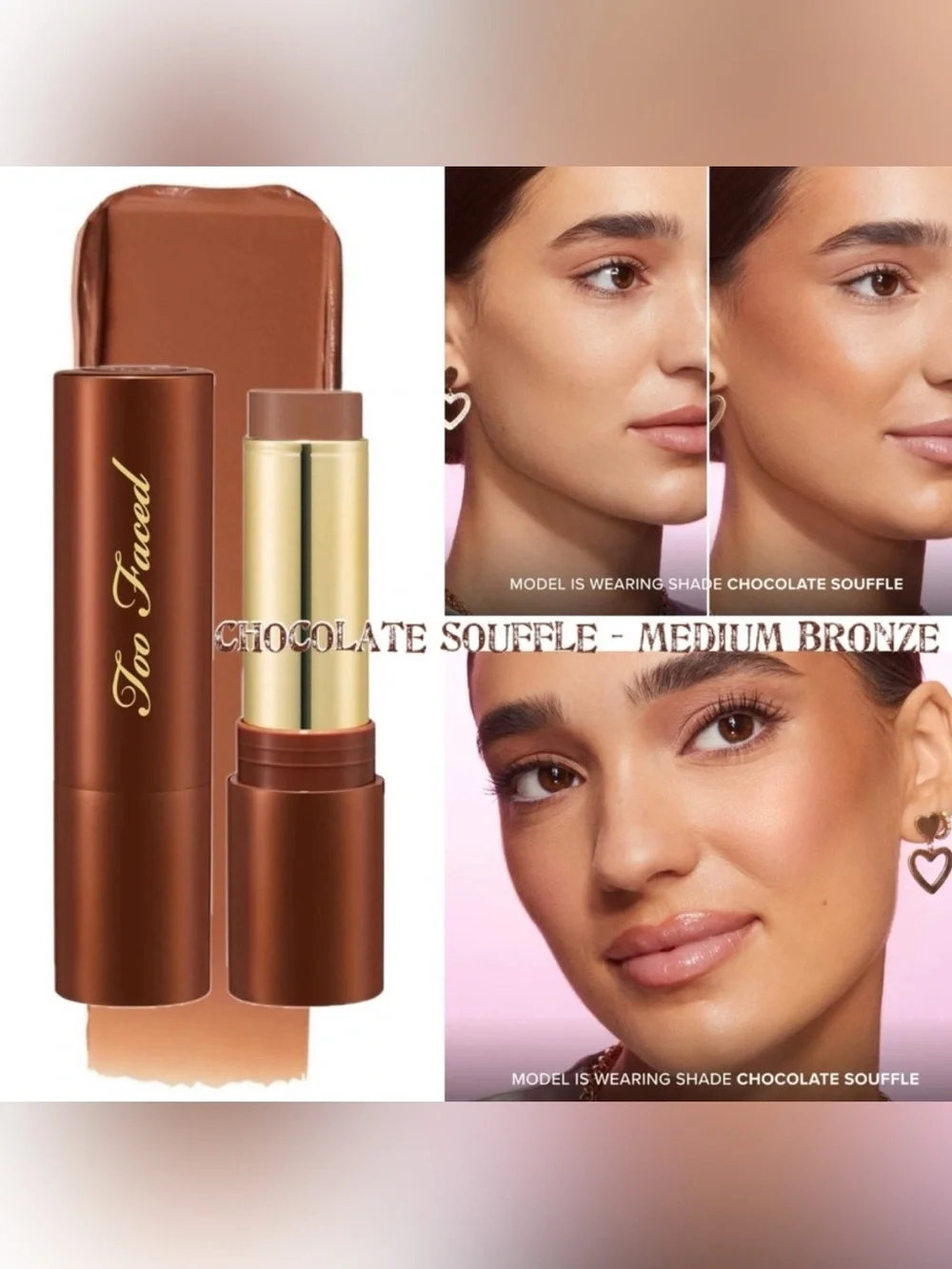Too Faced Chocolate Soleil Melting Bronzing & Sculpting Stick Chocolate Soufflé
